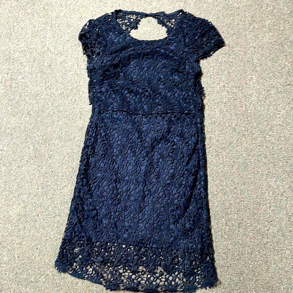 Formal blue lace dress